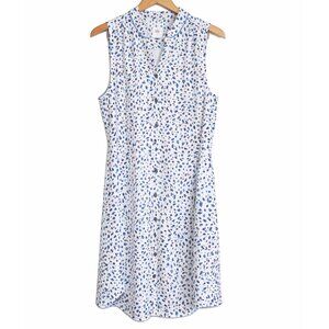CABI Camilla Sleeveless Button Up Dress Sleeveless Leopard Print Women's Medium